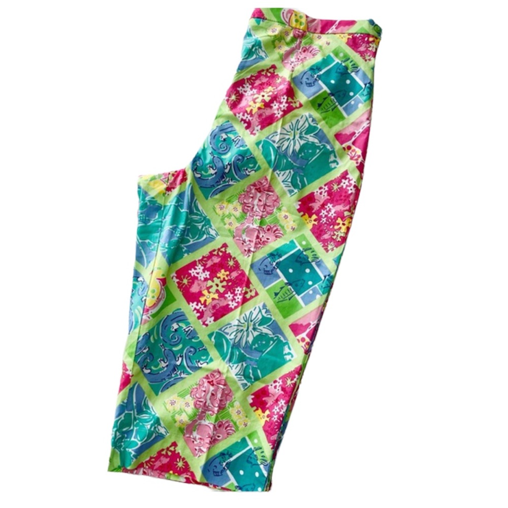 Cathy Petite Cathy Daniels tropical patchwork cropped pant Petite Medium Lilly